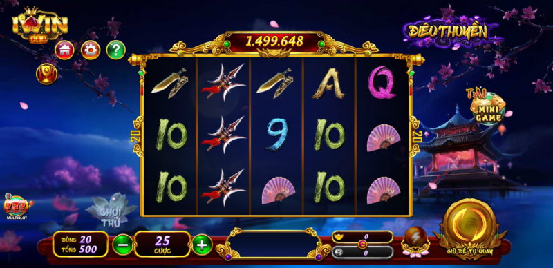 Cách chơi slot game Điêu thuyền trúng thưởng cực lớn tại Iwin - iwinclub1